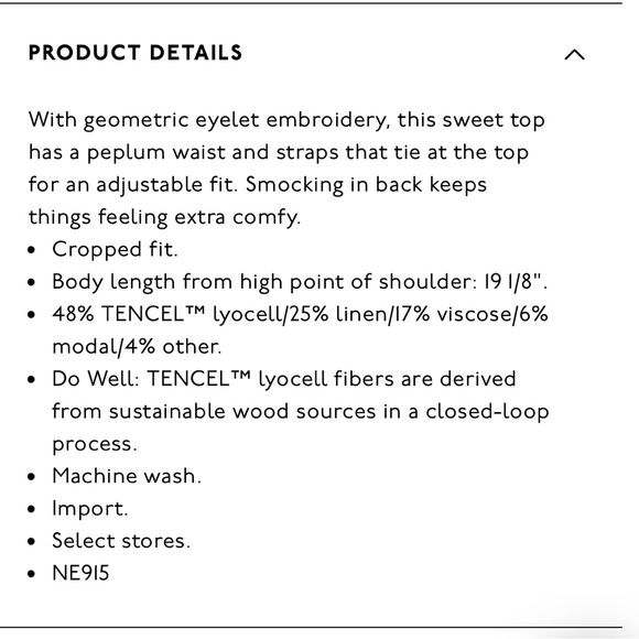 Madewell Plus Rosalie Tie-Strap Top in Geo Eyelet - Picture 5 of 8